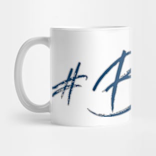 Hashtag Bitcoin Stylish Blue Lettering Mug